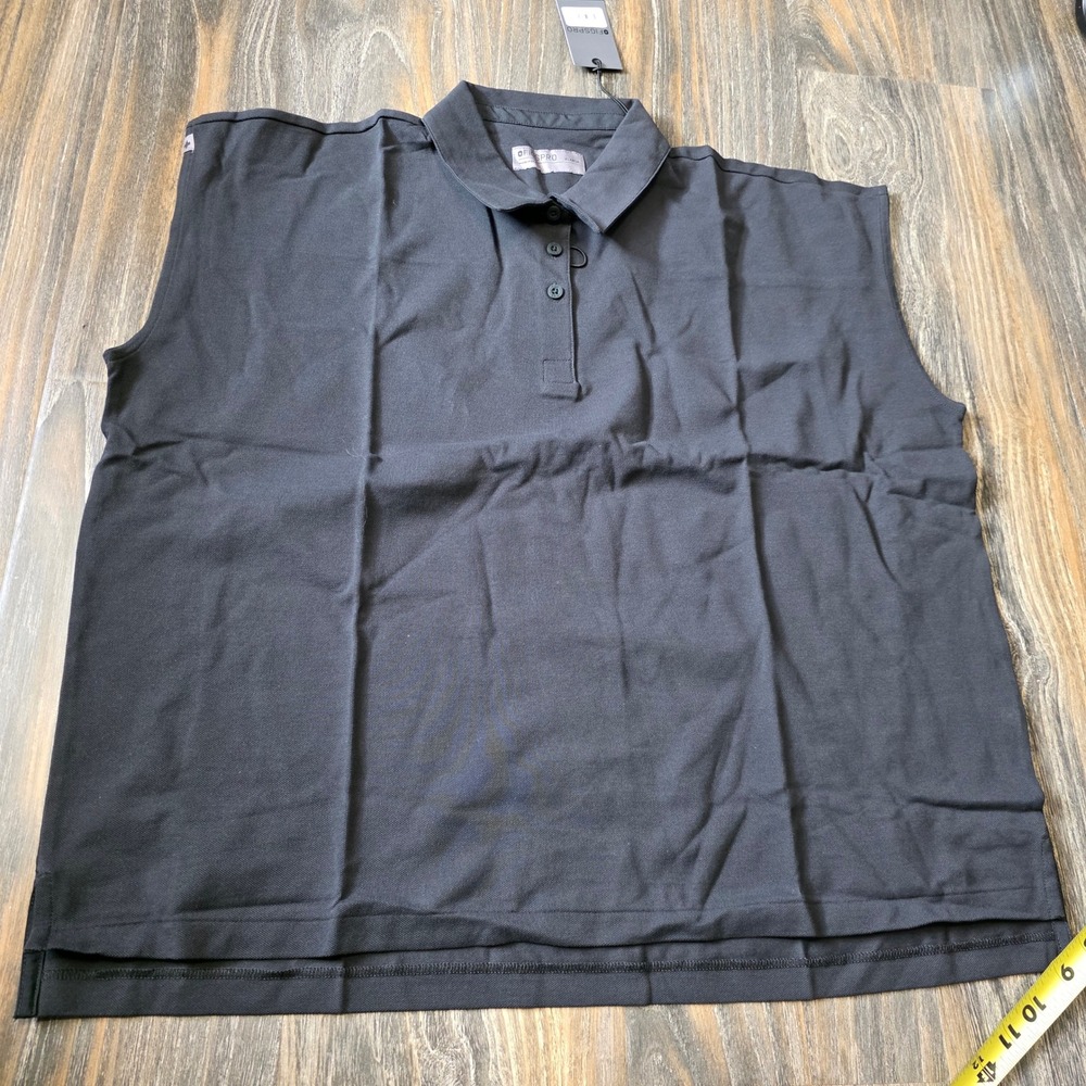 FIGS FIGSPRO Ella Scrub Polo Women XL Black Sleeveless Pima Cotton W22WW1009 NEW